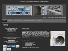 Tablet Screenshot of acepremiumappliance.com